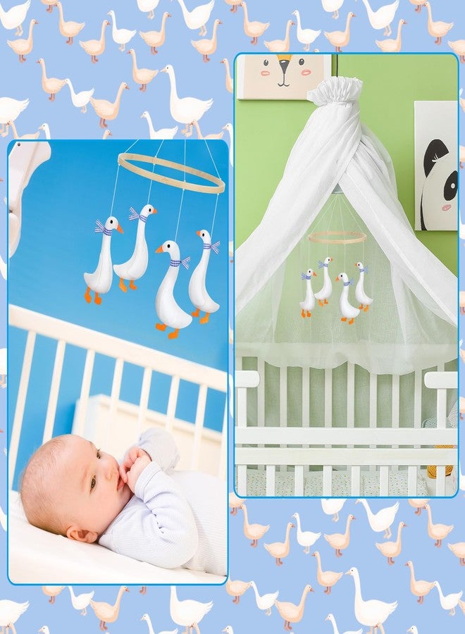 Silipull Goose Baby Mobile for Crib Goose Crib Mobile for Boys, Girls Felt Duck Nursery Decor 4 Hanging Felt Geese for Baby Shower Gift, Bassinet Toddler Room Decor, Gender Neutral Newborn Gift - Image 3